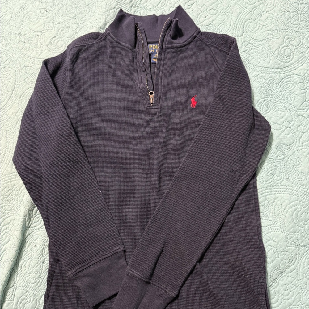 Polo by Ralph Lauren Boy’s Dark Blue Zip-Up Sweater. Medium 10/12 Boys
